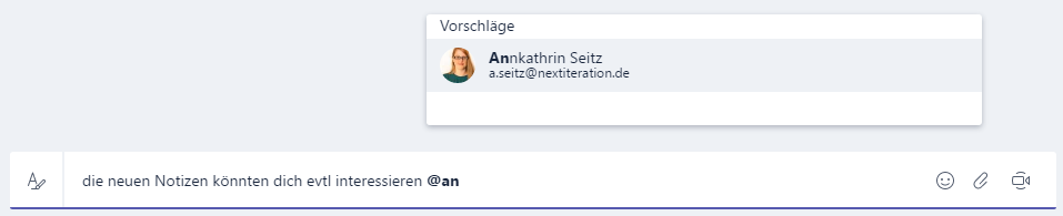 Personen in Teams