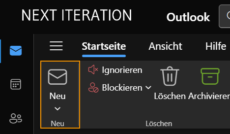 Neues Outlook neue E-Mail