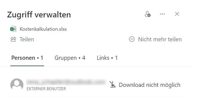 Zugriff verwalten Microsoft 365