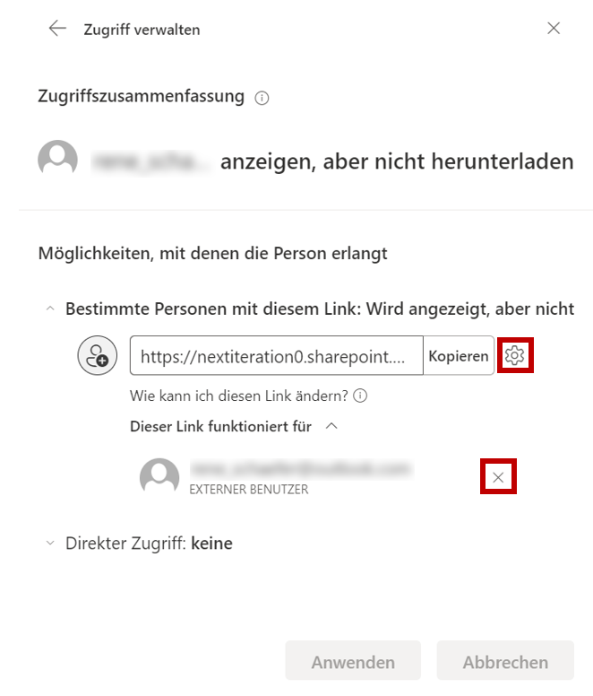 Zugriffszusammenfassung Microsoft 365