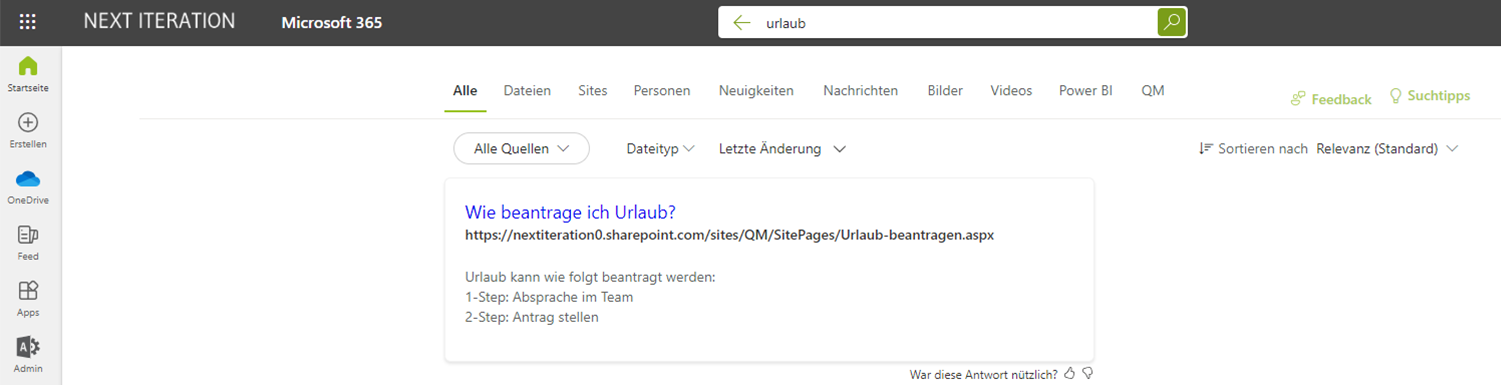 Microsoft Search F&A