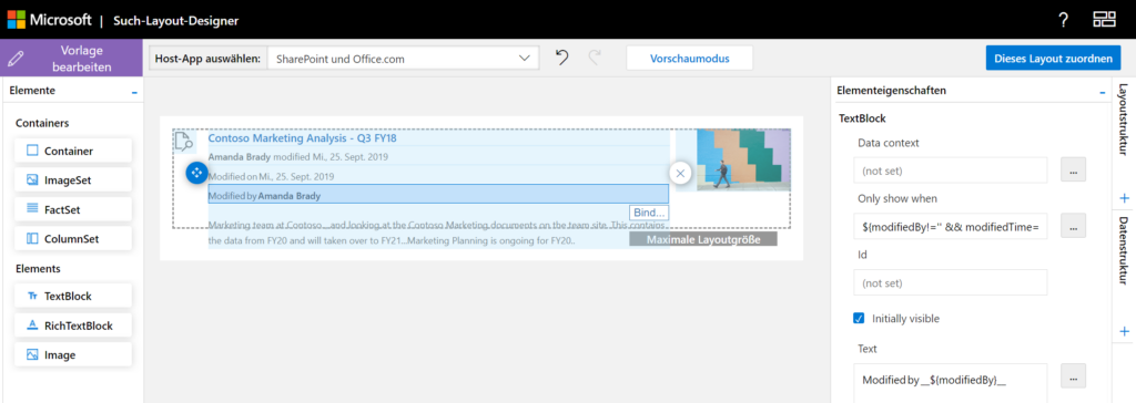 Microsoft Search Layout Designer
