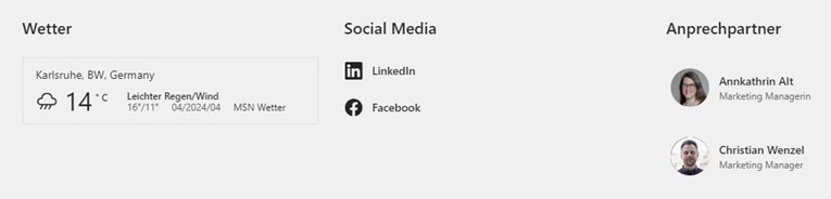 SharePoint Drei-Spalten-Abschnitt